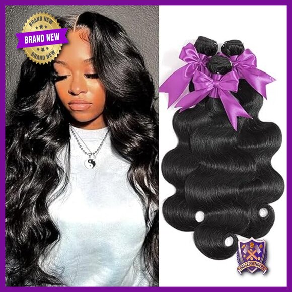 3 Bundle Brazilian Human Hair Extensions 16-20 Inch Body Wave Weave main image 6